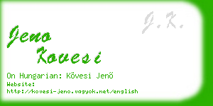 jeno kovesi business card