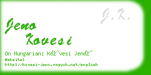 jeno kovesi business card